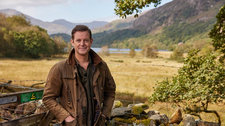 TV presenter Matt Baker during the filming of Our Dream Farm with Matt Baker